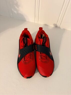 Nike Red and Black Slip-On Basketball Shoes